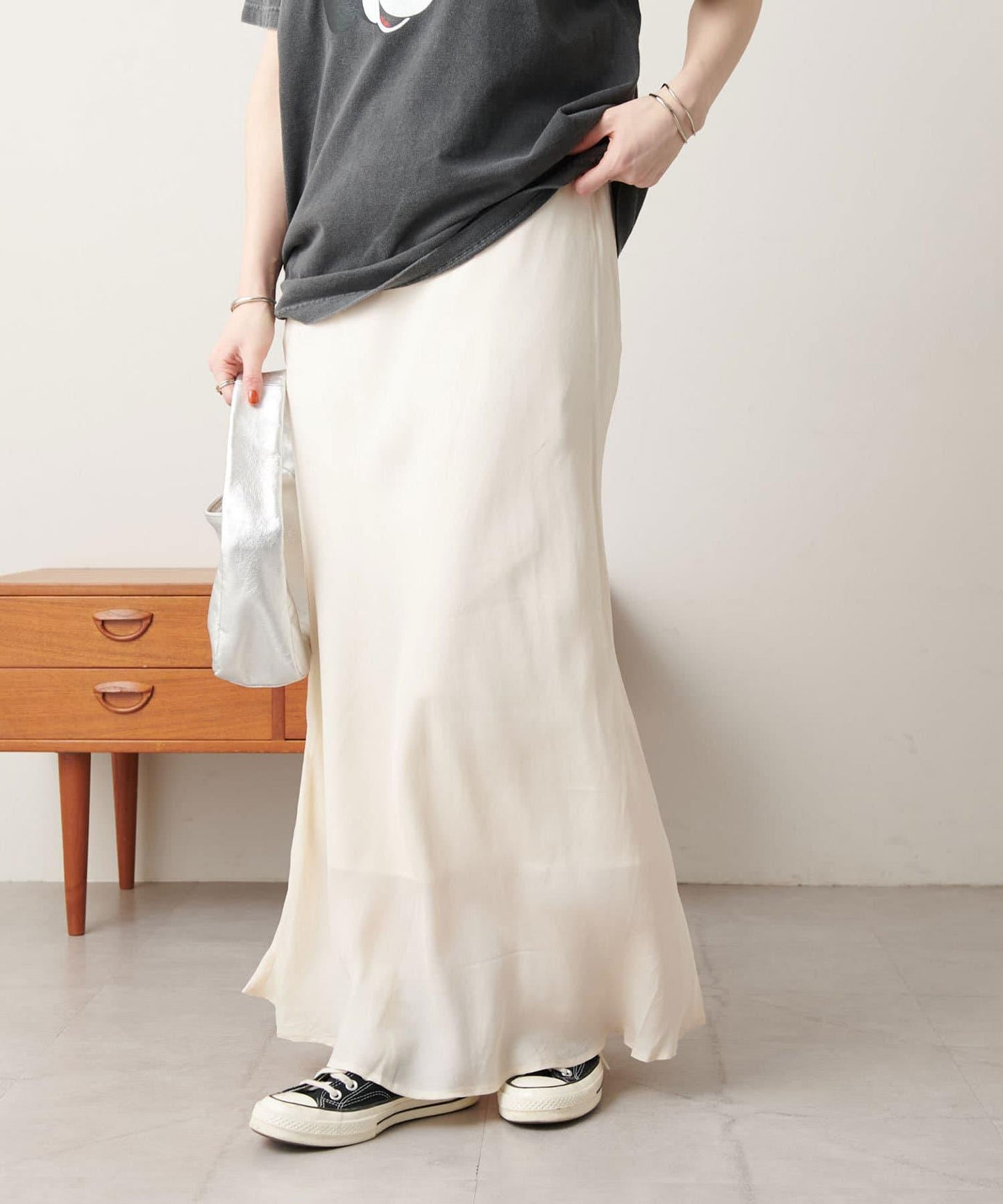 《尺碼展開》《美型》人造絲呢美人魚裙
