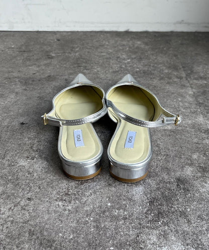 【限定】軟質後帶尖頭高跟鞋