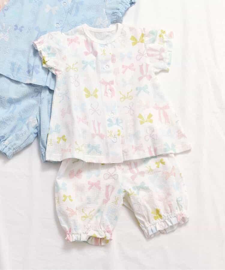 蝴蝶結開襟睡衣