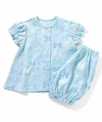 蝴蝶結開襟睡衣