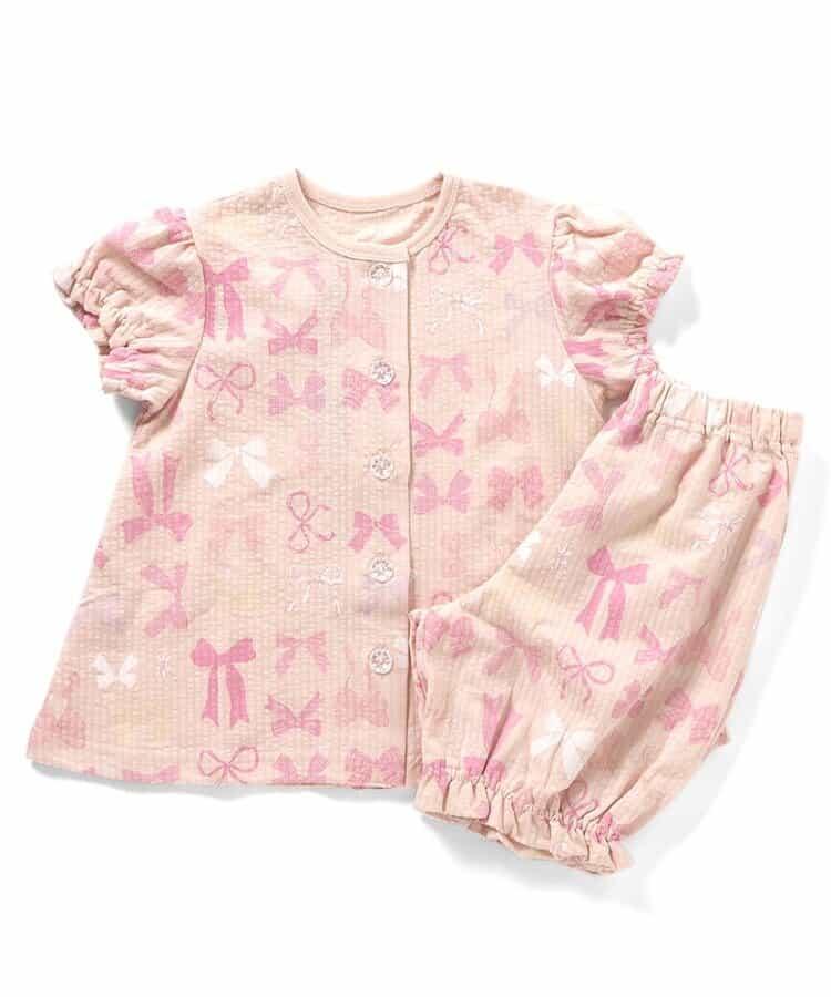 蝴蝶結開襟睡衣