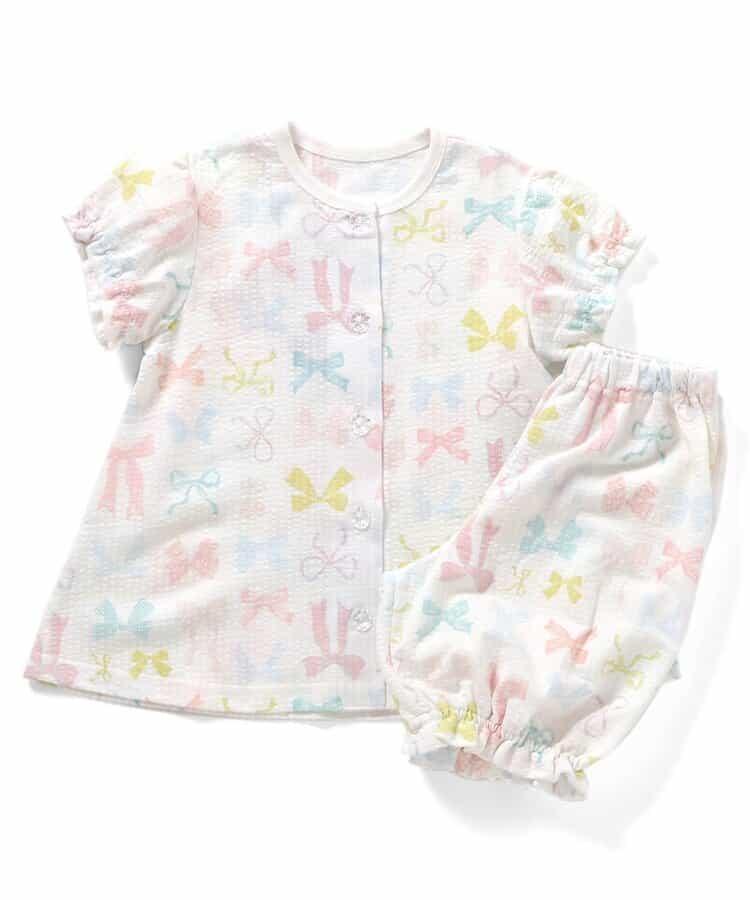 蝴蝶結開襟睡衣