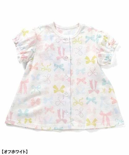 蝴蝶結開襟睡衣