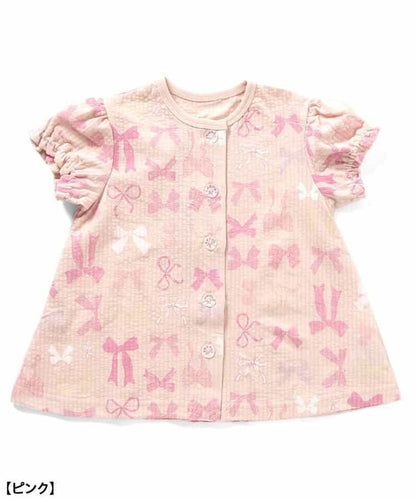 蝴蝶結開襟睡衣