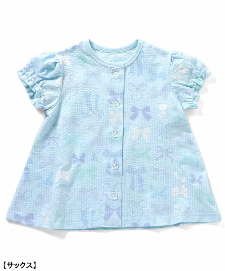 蝴蝶結開襟睡衣