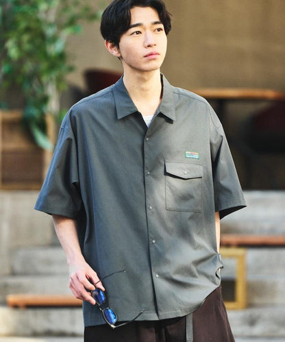 AiRide/舒適版 短袖口袋襯衫