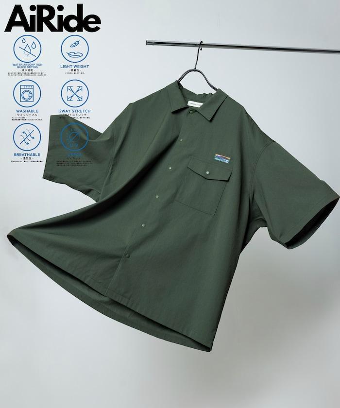 AiRide/舒適版 短袖口袋襯衫