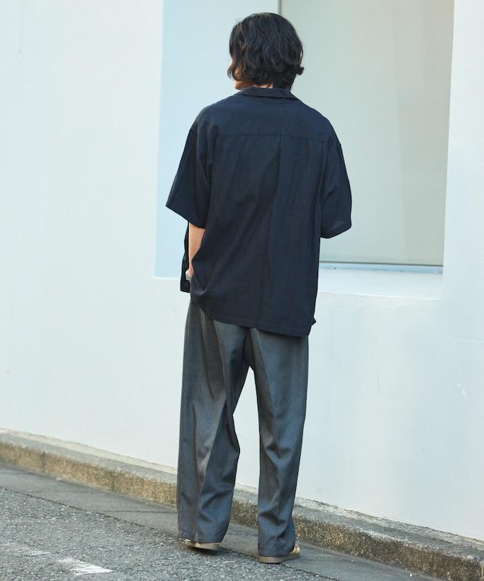 Relax Fit 舒適版 麻混織 設計刺繡 古巴襯衫 【限定推出】