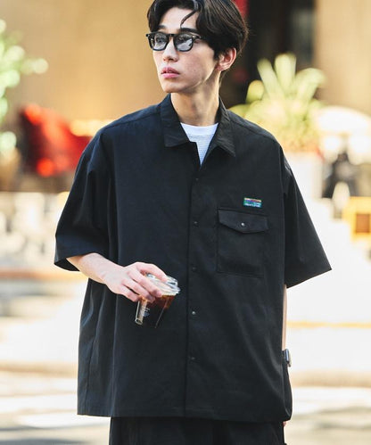 AiRide/舒適版 短袖口袋襯衫