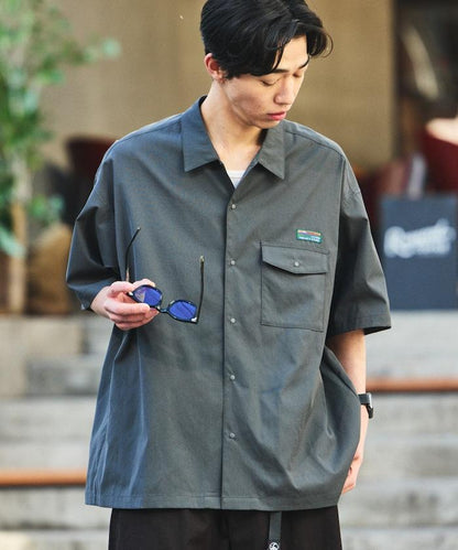 AiRide/舒適版 短袖口袋襯衫