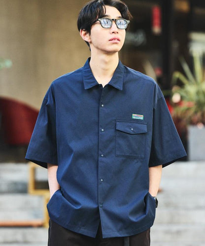 AiRide/舒適版 短袖口袋襯衫