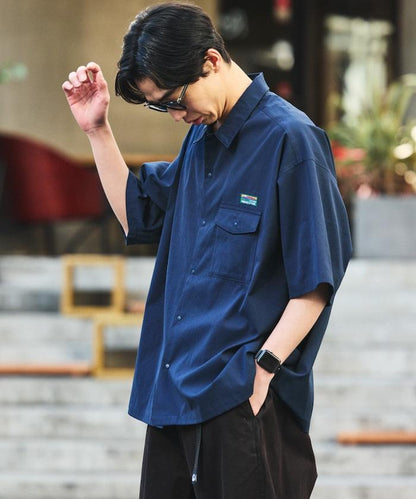 AiRide/舒適版 短袖口袋襯衫