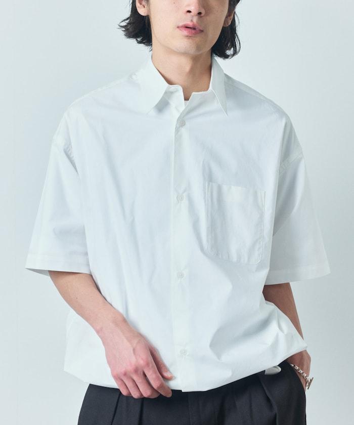 寬鬆剪裁 長領 短袖 襯衫