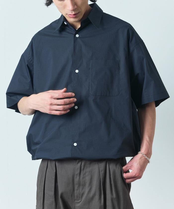寬鬆剪裁 長領 短袖 襯衫