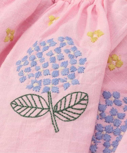 【連衣裙】繡花繡球嬰兒連體衣