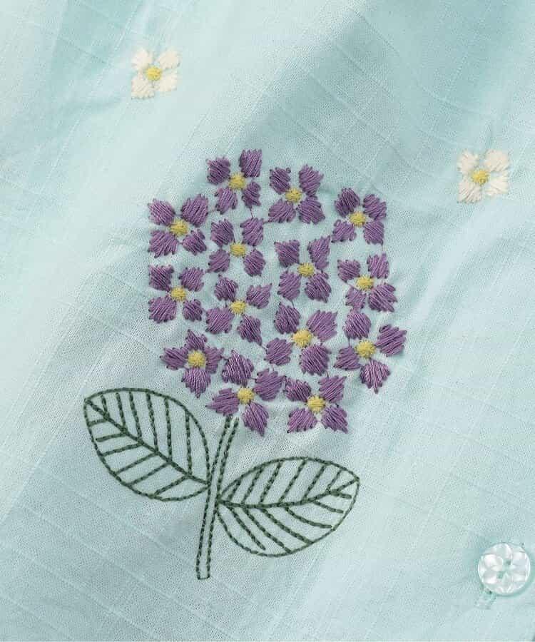 【連衣裙】繡花繡球連衣裙