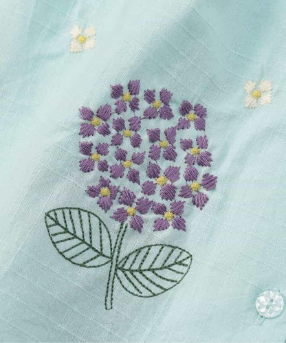 【連衣裙】繡花繡球連衣裙