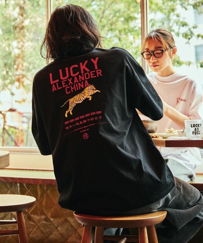 LUCKY ALEXANDER CHINA  大號剪裁 背面印花 圓領T恤