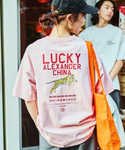 LUCKY ALEXANDER CHINA  大號剪裁 背面印花 圓領T恤