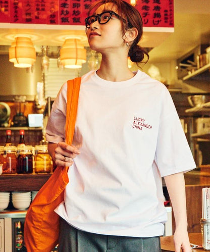 LUCKY ALEXANDER CHINA  大號剪裁 背面印花 圓領T恤