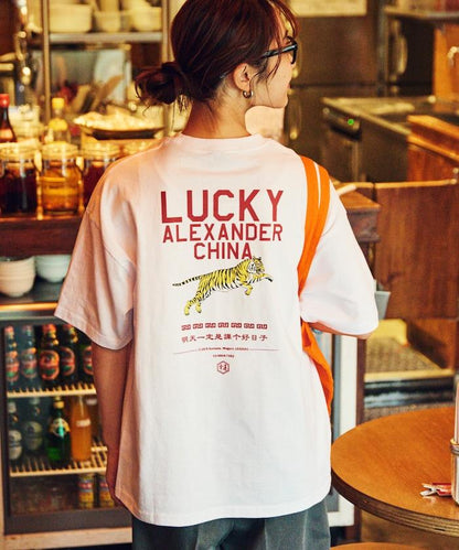 LUCKY ALEXANDER CHINA  大號剪裁 背面印花 圓領T恤