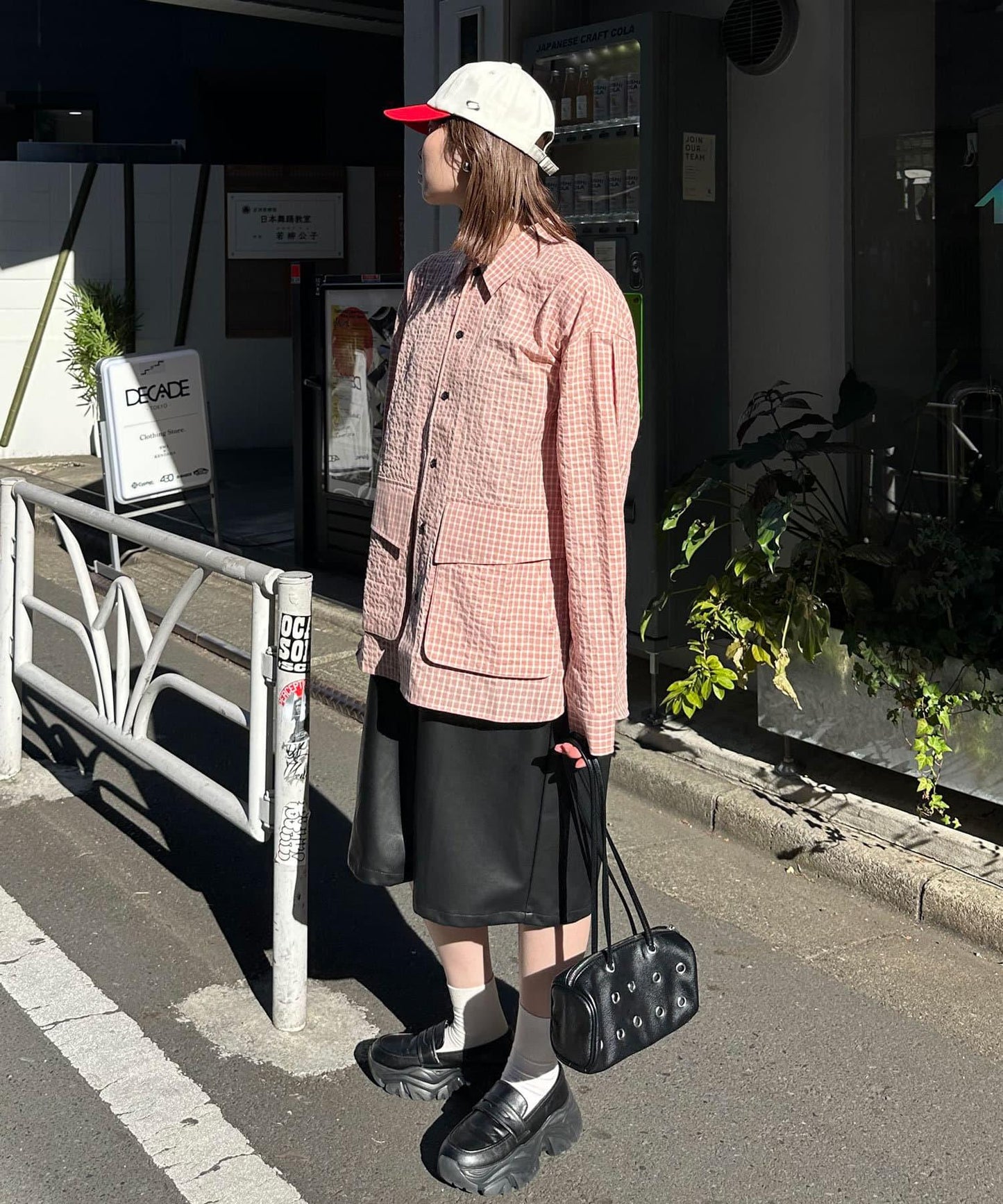 大口袋格子襯衫