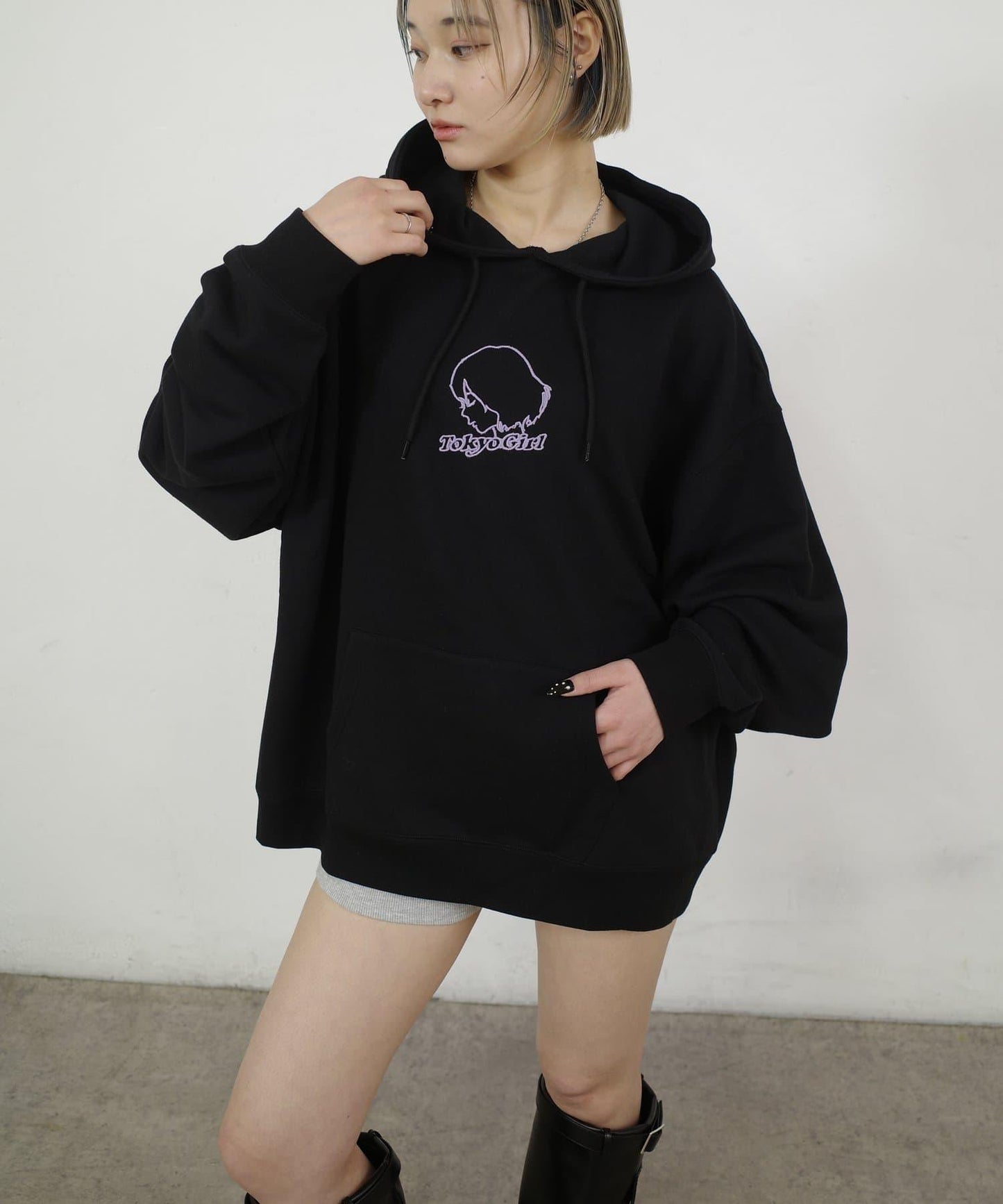 /2尺寸【東京女孩】3D刺繡logo衛衣