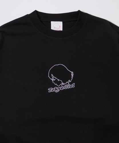 /2尺寸【東京女孩】3D刺繡logo圓領
