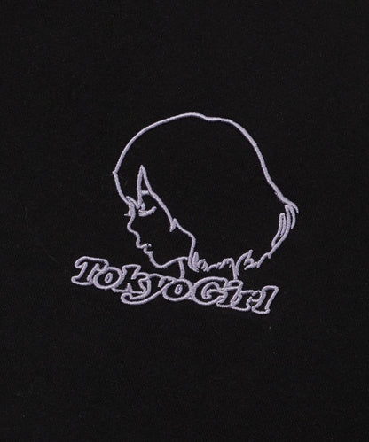 /2尺寸【東京女孩】3D刺繡logo圓領