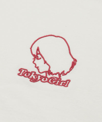 /2尺寸【東京女孩】3D刺繡logo圓領