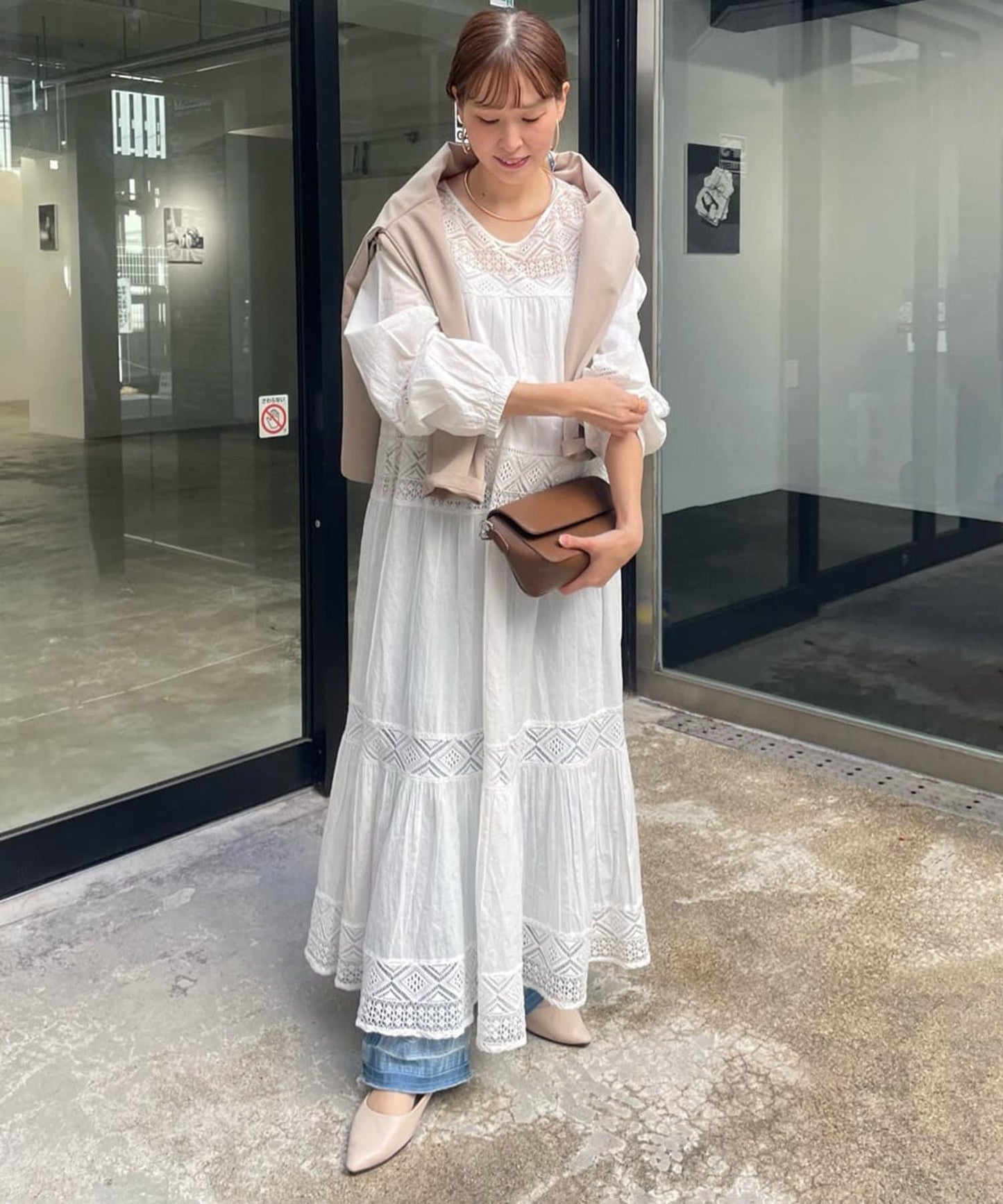 【@kana_18s】【India系列】蕾絲拼接長款連衣裙