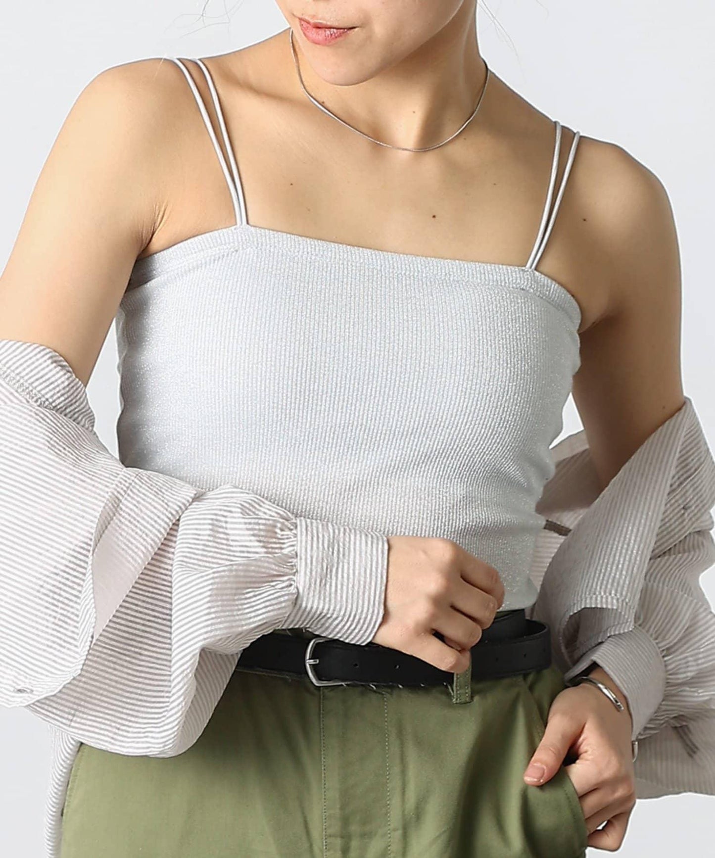 【SS優先】閃亮米飯杯附帶雙肩帶吊帶背心