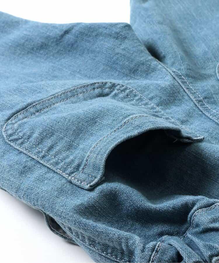 下襬荷葉邊彈力褲 8分褲