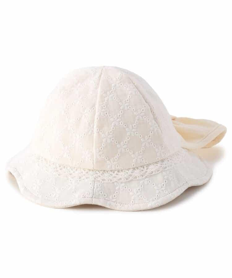 嬰兒帶遮陽帽的蕾絲帽