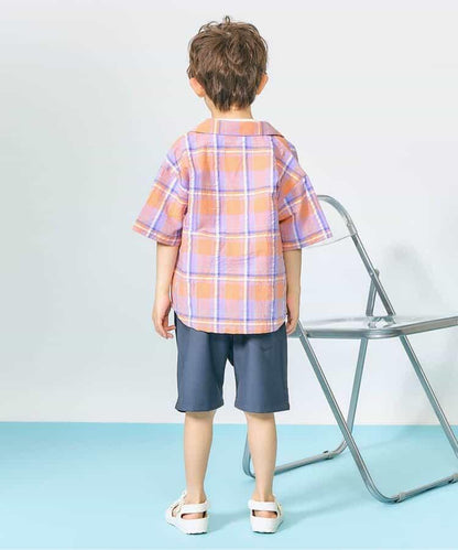 【連衣裙】條紋格子襯衫