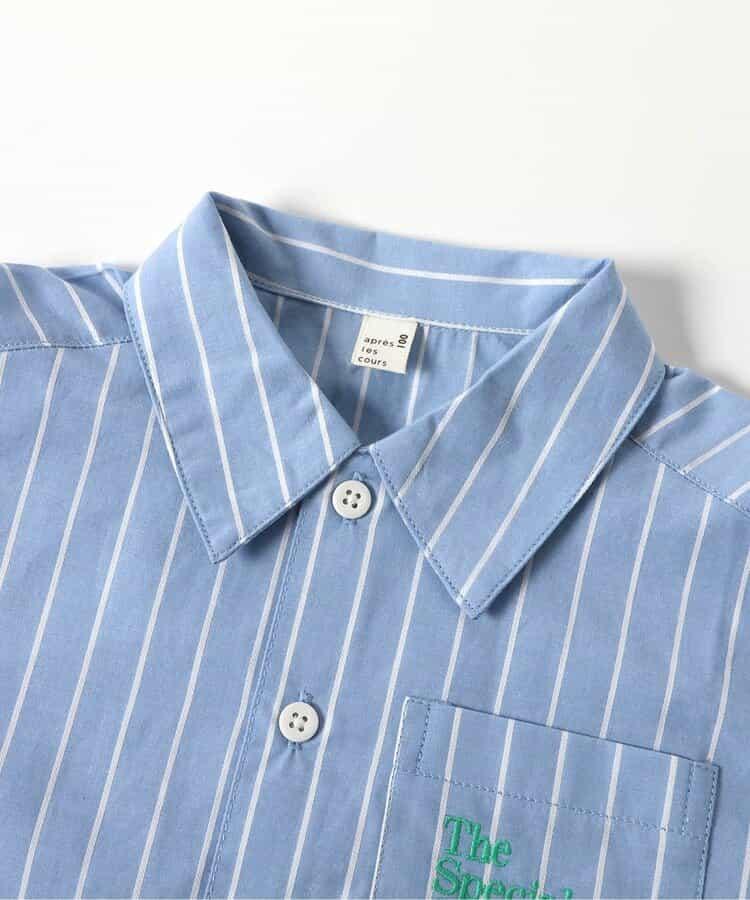 【連衣裙】條紋格子襯衫