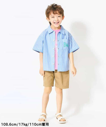 【連衣裙】條紋格子襯衫