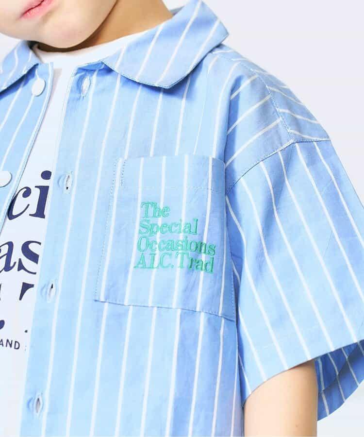 【連衣裙】條紋格子襯衫