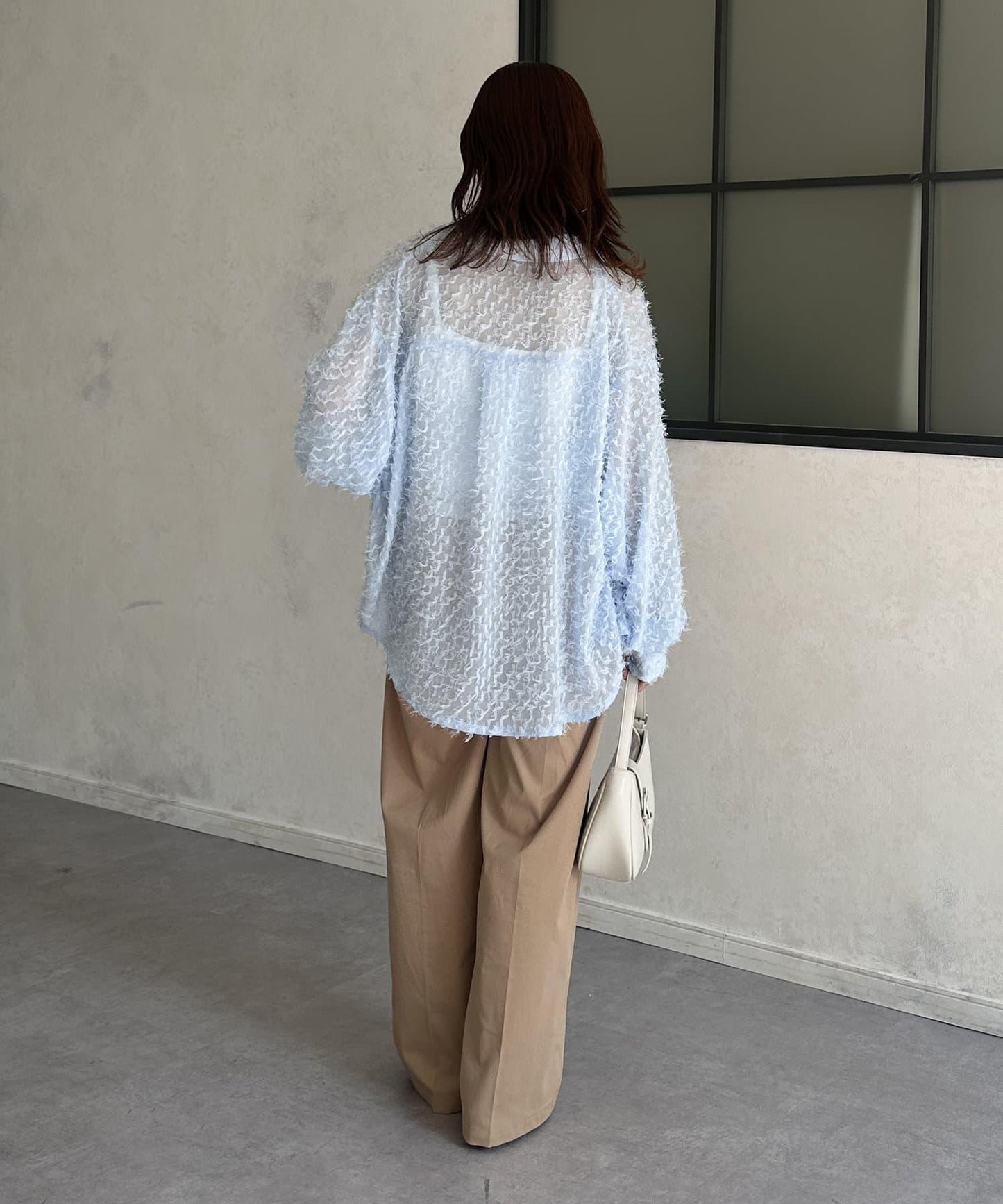 流蘇透視襯衫