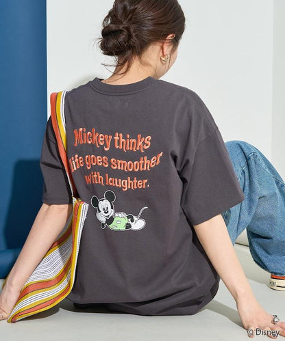 聯名/米老鼠/米奇老鼠背刺繡短袖T恤