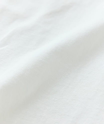 大尺寸 刺繡點綴 圓領 T恤 / 花