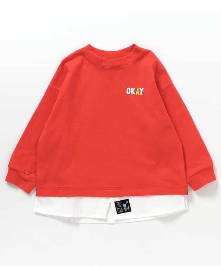 下襬疊層圓領T-shirt