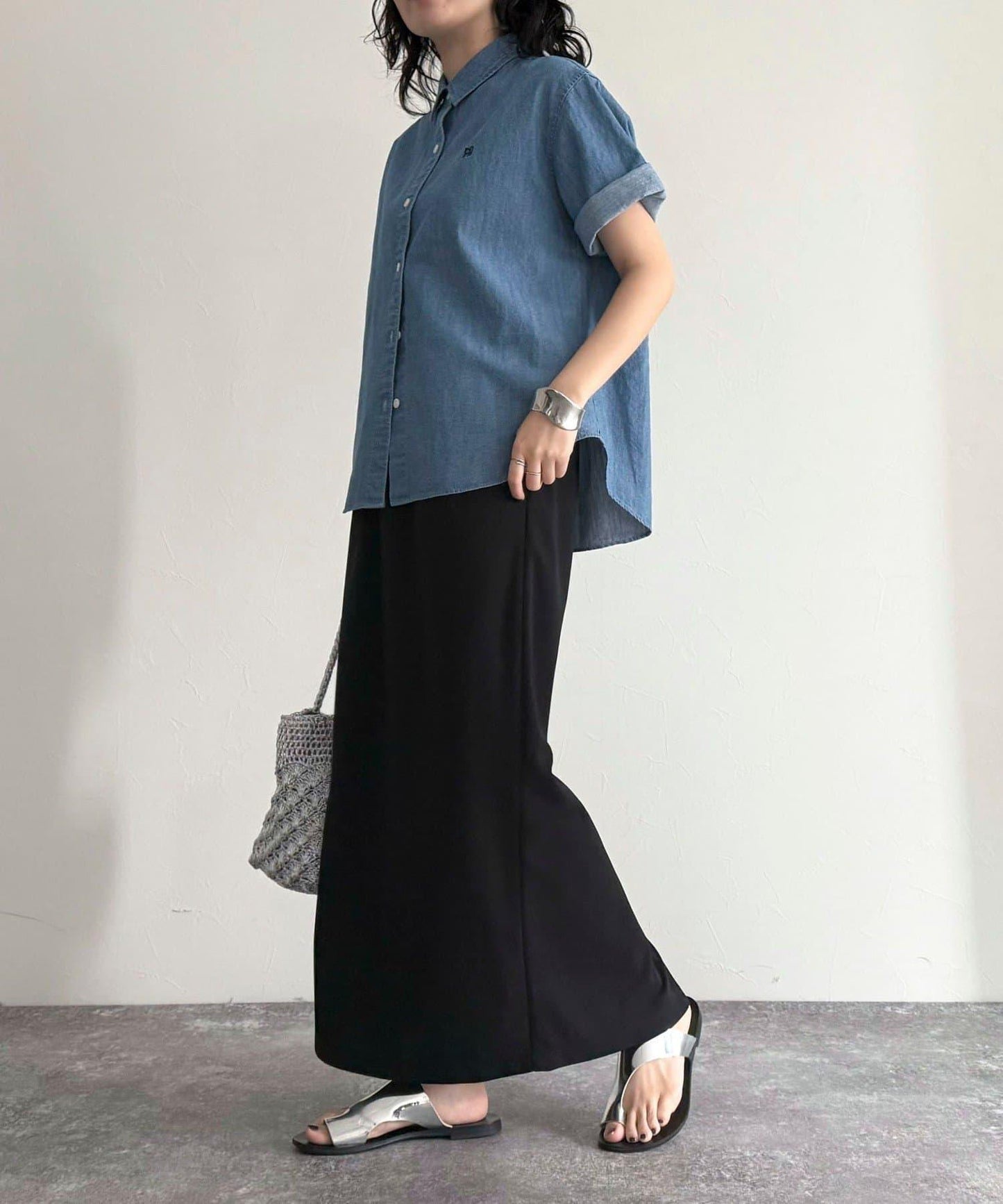 FR刺繡短袖襯衫