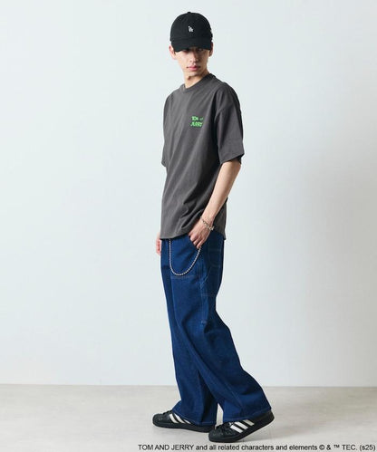 TOM＆JERRY / 《貓和老鼠》 聯名 大尺寸 印花背面 圓領 T恤 【限定推出】