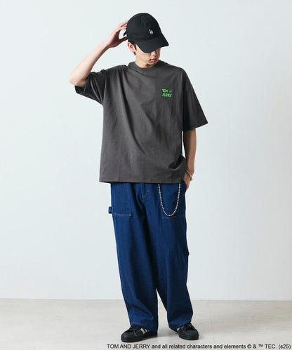 TOM＆JERRY / 《貓和老鼠》 聯名 大尺寸 印花背面 圓領 T恤 【限定推出】