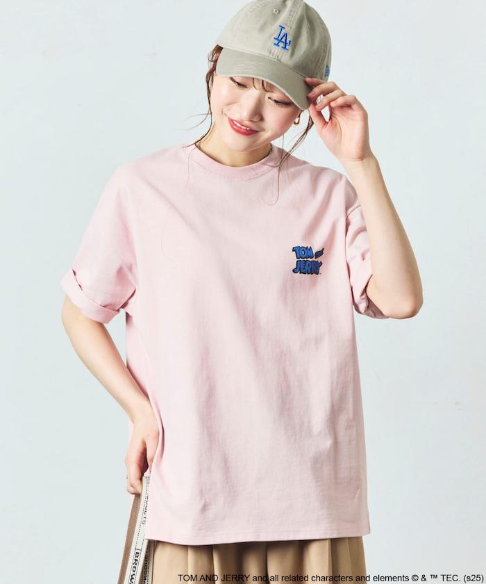 TOM＆JERRY / 《貓和老鼠》 聯名 大尺寸 印花背面 圓領 T恤 【限定推出】
