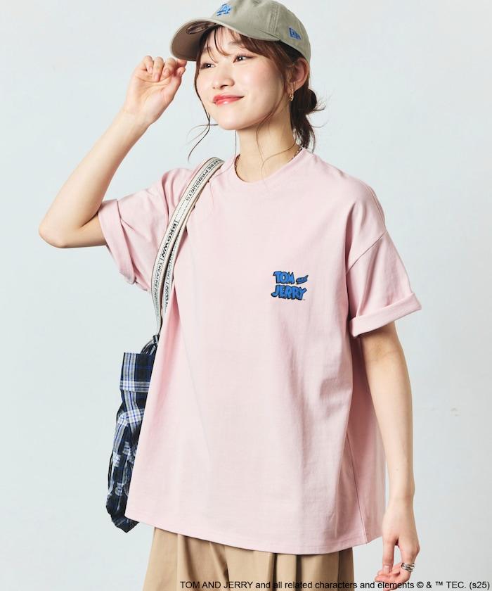 TOM＆JERRY / 《貓和老鼠》 聯名 大尺寸 印花背面 圓領 T恤 【限定推出】