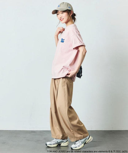 TOM＆JERRY / 《貓和老鼠》 聯名 大尺寸 印花背面 圓領 T恤 【限定推出】