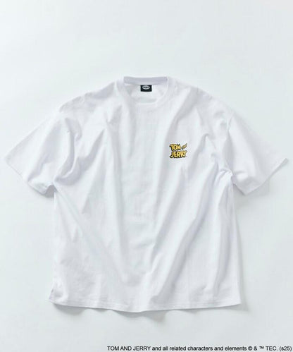 TOM＆JERRY / 《貓和老鼠》 聯名 大尺寸 印花背面 圓領 T恤 【限定推出】