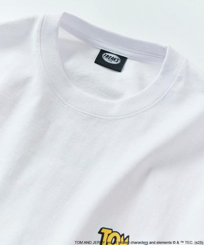 TOM＆JERRY / 《貓和老鼠》 聯名 大尺寸 印花背面 圓領 T恤 【限定推出】